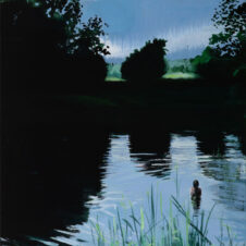 River Swim, Stephanie Fawbert, oil on canvas, 50 x 40cm